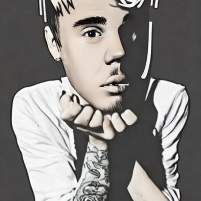 Justin Bieber in the style of Salvador Dali     15